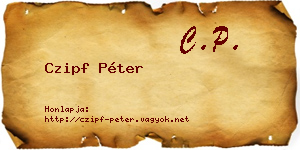 Czipf Péter névjegykártya